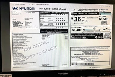 2026 Hyundai Tucson Hybrid SEL AWD