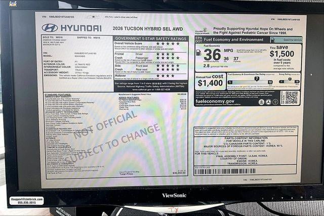 2026 Hyundai Tucson Hybrid SEL AWD