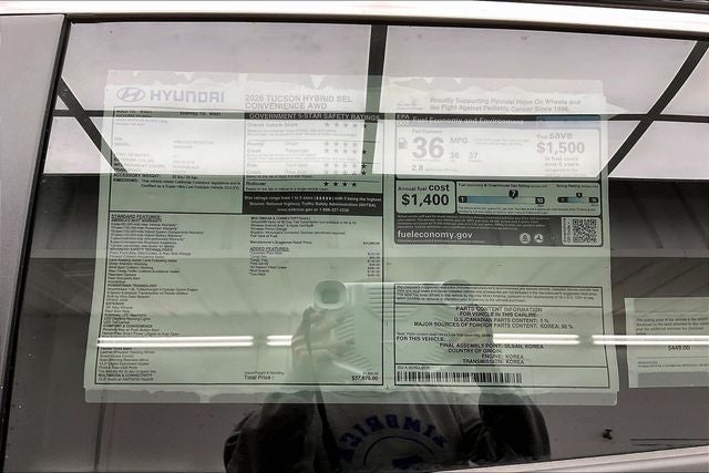 2026 Hyundai Tucson Hybrid SEL Convenience