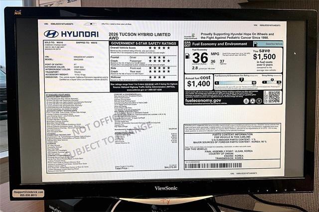 2026 Hyundai Tucson Hybrid Limited