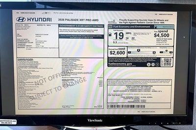 2026 Hyundai Palisade XRT Pro