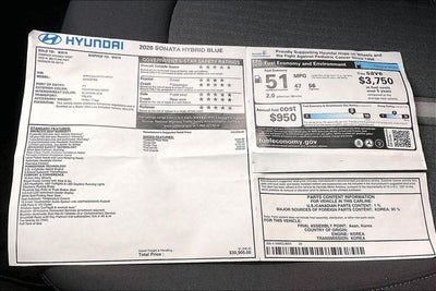 2026 Hyundai Sonata Hybrid Blue