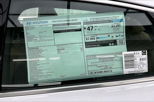 2026 Hyundai Sonata Hybrid Limited