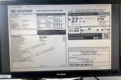 2026 Hyundai Sonata SEL Sport