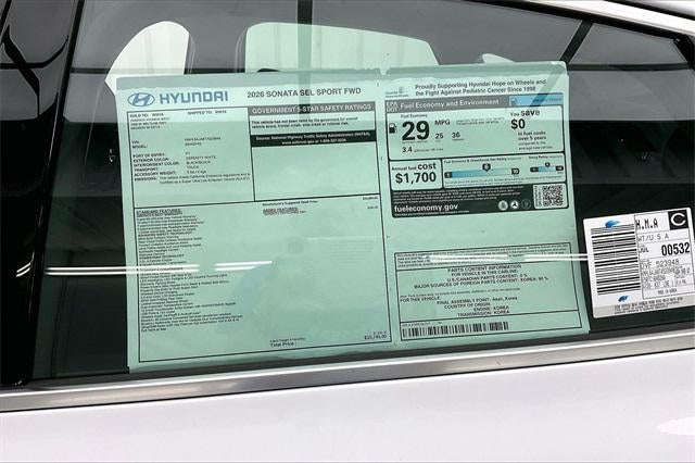 2026 Hyundai Sonata SEL Sport