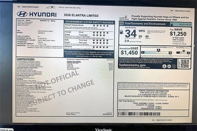 2026 Hyundai Elantra Limited