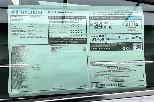 2026 Hyundai Elantra Limited