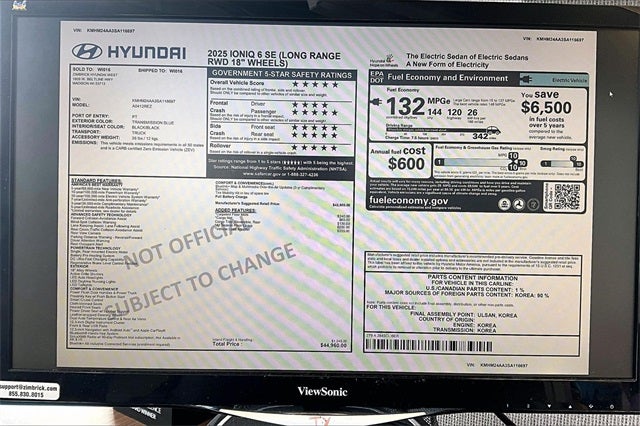 2025 Hyundai IONIQ 6 SE