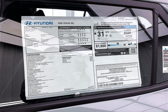 2026 Hyundai Venue SEL