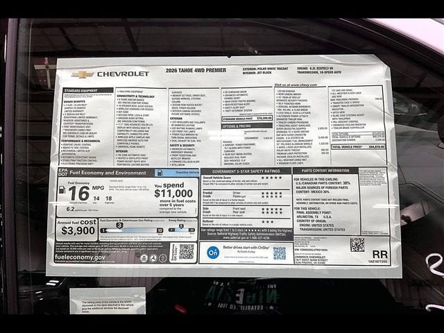 2026 Chevrolet Tahoe Premier