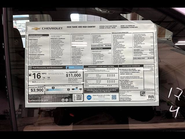 2026 Chevrolet Tahoe High Country